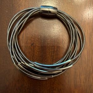 Silver string bracelet